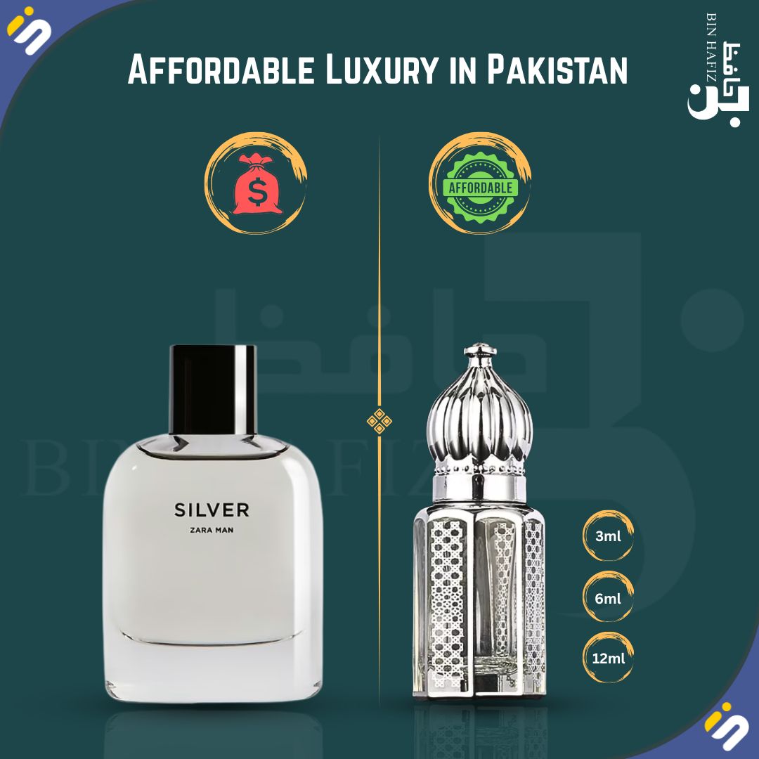 Bin Hafiz | Silver by Zara Attar Fragrance Oil in Pakistan Bin Hafiz
price in pakistan near you
