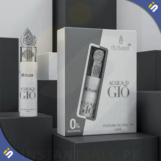 Al Nuaim Acquad Gio Non-Alcoholic Attar Roll On 6ml Perfume Attar Fragrance scent Pakistan Instantsale

