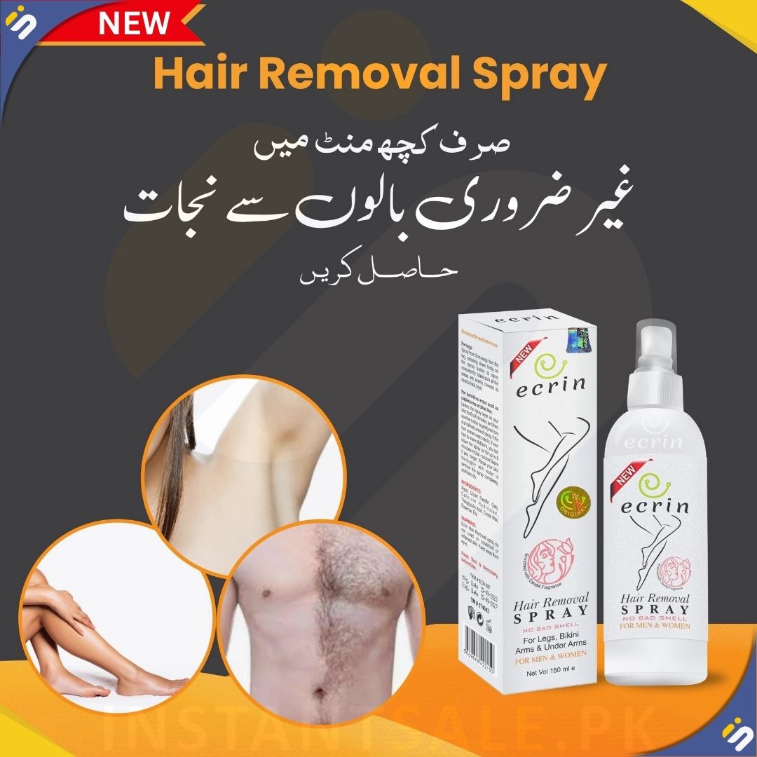 Instantsale Pakistan Original Ecrin Hair Removal Spray for Men and Women FREE Shipping