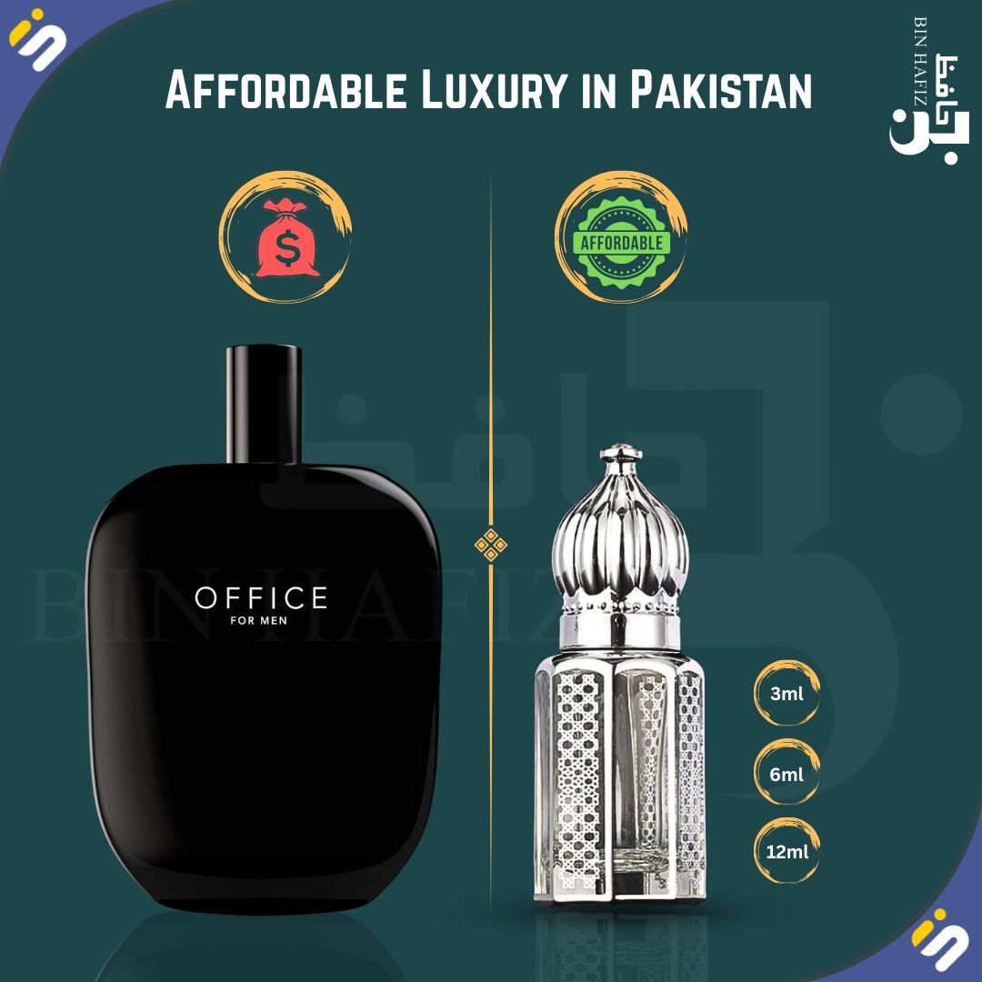 Bin Hafiz Premium Office for Men Attar Perfume Oil – Office Fragrance for Professionals  in pakistan 3ml 6ml 12ml