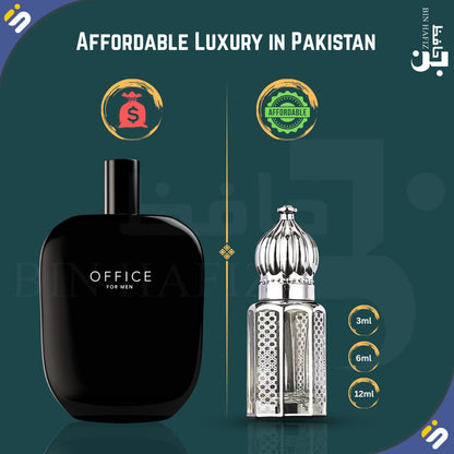 Bin Hafiz Premium Office for Men Attar Perfume Oil – Office Fragrance for Professionals  in pakistan 3ml 6ml 12ml