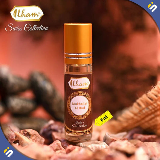 Ilham Mukhallat Al Oud 6ml – A Tempting Amber Floral Fragrance unisex instantsale