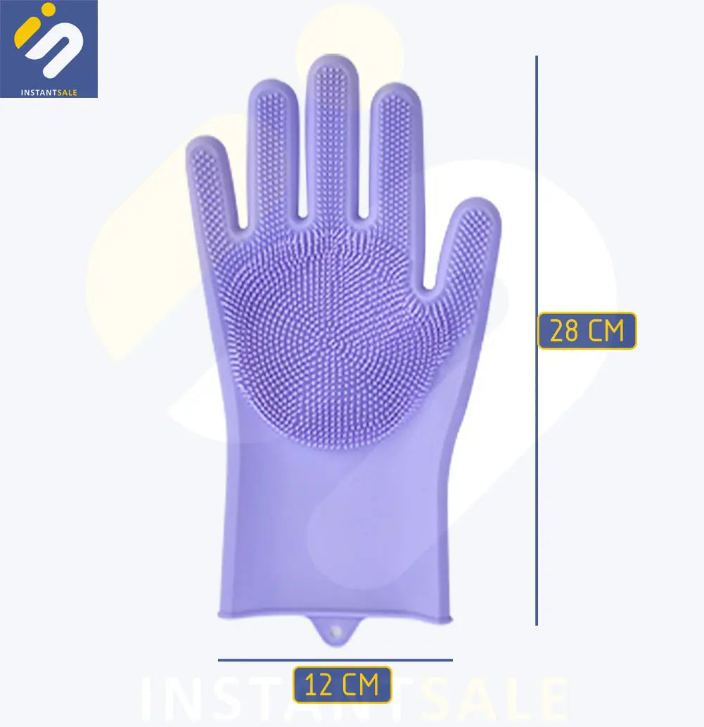 Washing Gloves with Scrubber, Multipurpose Usage InstantSale