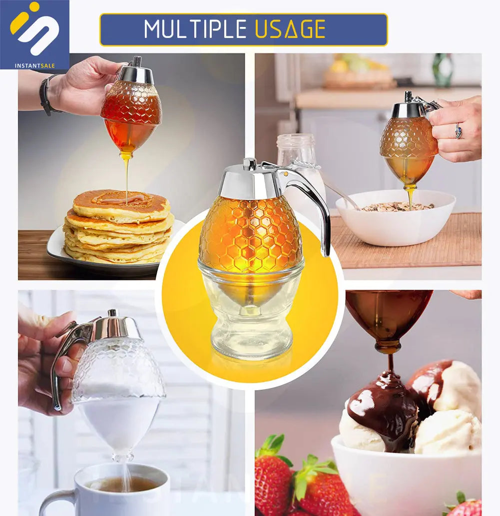 Plastic Honey Storage Bottle Honey Dispenser Acrylic 200 ML InstantSale