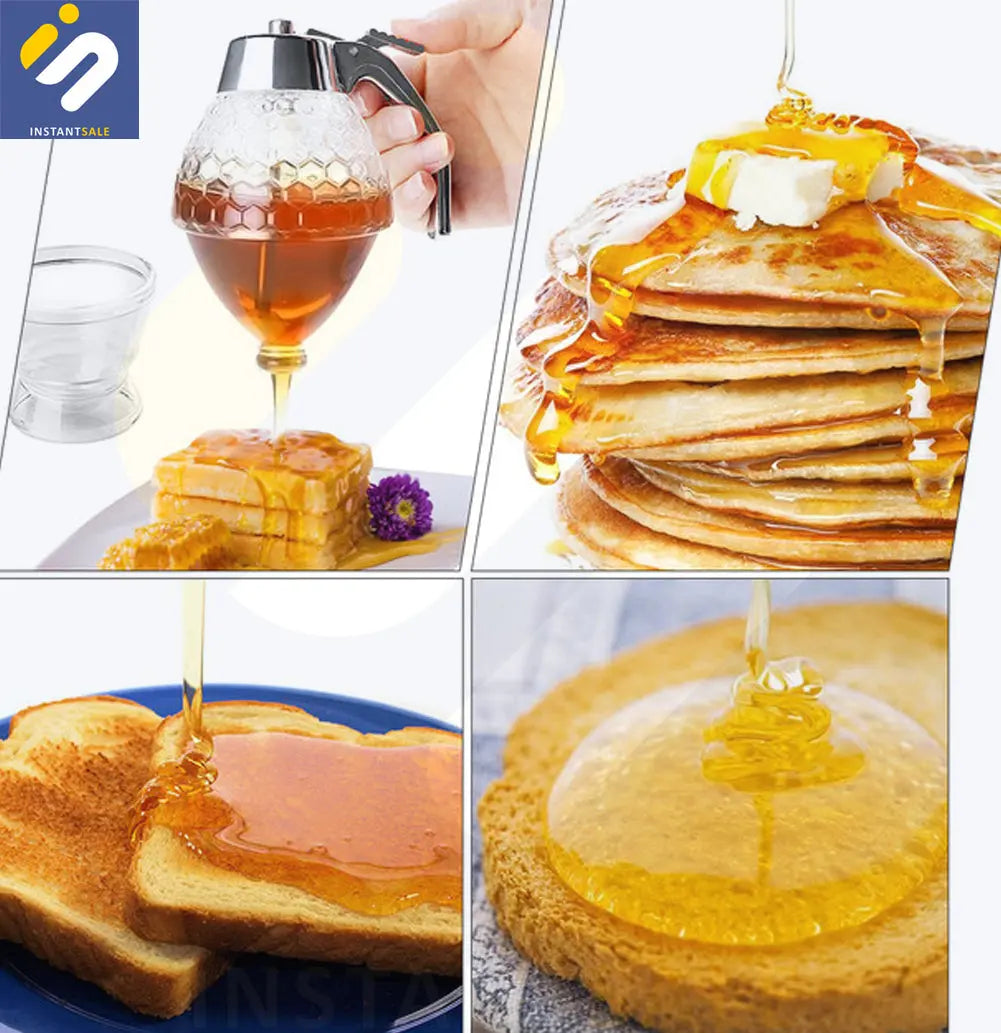 Plastic Honey Storage Bottle Honey Dispenser Acrylic 200 ML InstantSale