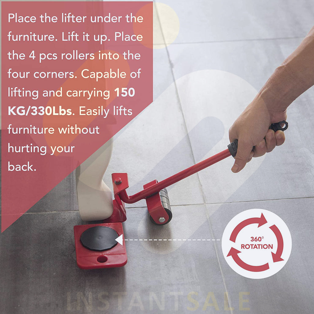 Furniture Lifter Easy to Move Slider 5 Piece Mobile Tool Set InstantSale